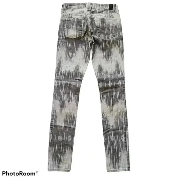 Vince Dylan Beat Down White Gray Coated Denim Skinny Jeans Stretch 24 - Picture 7 of 15